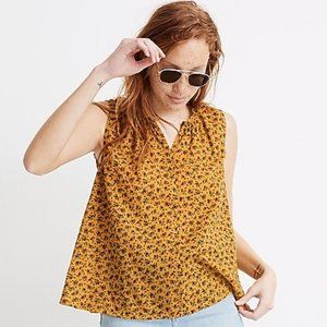 Madewell Shirred Shell Tank in Calico Floral • NWT